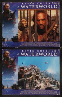 3h570 WATERWORLD 8 LCs '95 Kevin Costner sci-fi, Dennis Hopper, Jeanne Tripplehorn