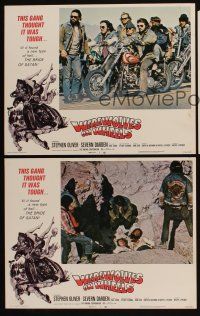3h848 WEREWOLVES ON WHEELS 3 LCs '71 great images of bikers on motorcycles, cool border art!