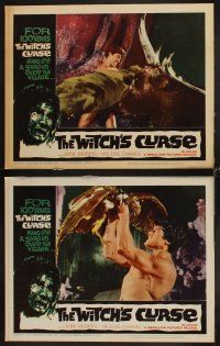 3h590 WITCH'S CURSE 8 LCs '63 Kirk Morris as Maciste walked with 100 years of terror & death!