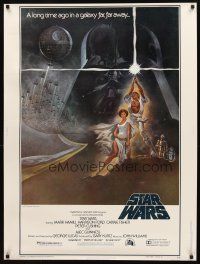 3j004 STAR WARS style A 30x40 '77 George Lucas classic sci-fi epic, art by Tom Jung!