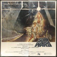 3j001 STAR WARS int'l 6sh '77 George Lucas classic sci-fi epic, great art by Tom Jung!
