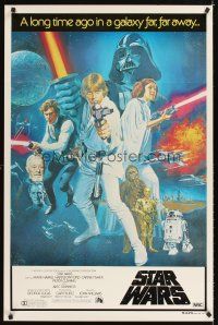 3j041 STAR WARS Aust 1sh '77 George Lucas classic sci-fi epic, great art by Chantrell!