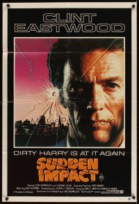 3j384 SUDDEN IMPACT Aust 1sh '83 Clint Eastwood is at it again as Dirty Harry, great image!