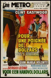 3j199 FISTFUL OF DOLLARS Belgian R70s Sergio Leone, cool different art of Clint Eastwood!