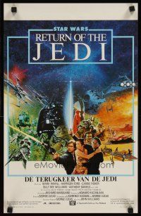 3j145 RETURN OF THE JEDI Belgian '83 George Lucas classic, cool different montage image!