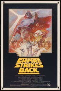 3j112 EMPIRE STRIKES BACK 1sh R81 George Lucas sci-fi classic, cool artwork by Tom Jung!