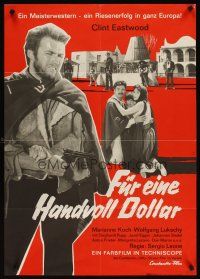 3j181 FISTFUL OF DOLLARS German '65 Sergio Leone, Clint Eastwood is the most dangerous man!