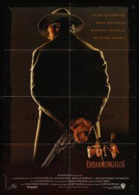 3j431 UNFORGIVEN German '92 classic image of gunslinger Clint Eastwood with his back turned!