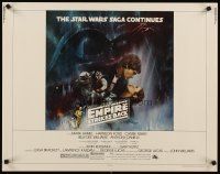 3j085 EMPIRE STRIKES BACK 1/2sh '80 George Lucas sci-fi classic, cool GWTW art by Kastel!