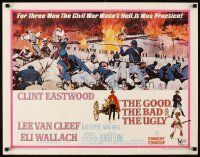 3j246 GOOD, THE BAD & THE UGLY 1/2sh '68 Clint Eastwood, Lee Van Cleef, Sergio Leone, cool art!