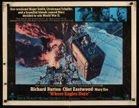 3j274 WHERE EAGLES DARE 1/2sh '68 Clint Eastwood, Richard Burton, Mary Ure, art by Frank McCarthy!