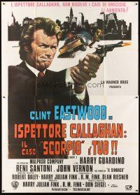 3j312 DIRTY HARRY Italian 2p R70s Franco art of Clint Eastwood pointing gun, Don Siegel classic!