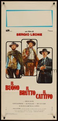 3j264 GOOD, THE BAD & THE UGLY Italian locandina R70s Clint Eastwood, Lee Van Cleef, Sergio Leone!