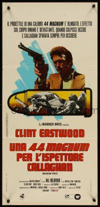 3j329 MAGNUM FORCE Italian locandina '73 different art of Eastwood as Dirty Harry by Ferrini!