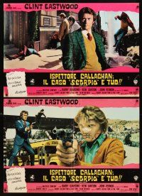 3j293 DIRTY HARRY 4 Italian photobustas '71 cool images of Clint Eastwood & Andy Robinson!
