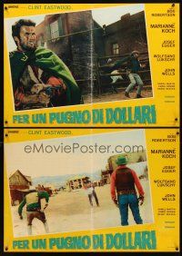 3j171 FISTFUL OF DOLLARS 9 Italian photobustas '64 Sergio Leone classic, Clint Eastwood in action!