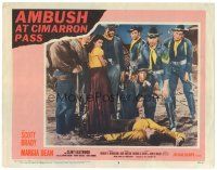 3j168 AMBUSH AT CIMARRON PASS LC #3 '58 Clint Eastwood, Scott Brady & soldiers w/dead body!