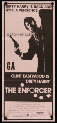 3j361 ENFORCER New Zealand daybill '76 Clint Eastwood as Dirty Harry is back w/a vengeance!