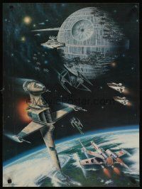 3j140 RETURN OF THE JEDI fan club special 20x27 '83 cool art of fighters & Death Star!
