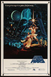 3j058 STAR WARS Kilian style B 1sh R92 George Lucas classic sci-fi epic, great art by Hildebrandt!