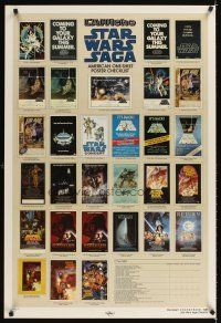 3j064 STAR WARS CHECKLIST Kilian 2-sided 1sh '85 great images of U.S. posters!