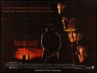 3j425 UNFORGIVEN subway poster '92 classic image of gunslinger Clint Eastwood with his back turned!