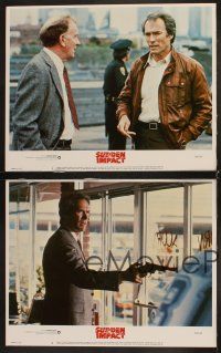 3j382 SUDDEN IMPACT 8 LCs '83 Clint Eastwood is at it again as Dirty Harry, great images!