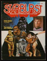 3j080 STARBURST lot of 2 English magazines '78 Star Wars, sci-fi, includes the first issue!