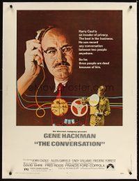 3k226 CONVERSATION linen 30x40 '74 Gene Hackman is an invader of privacy, Francis Ford Coppola!