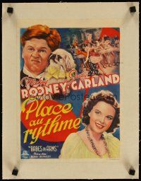 3k004 BABES IN ARMS linen Belgian 1945 Mickey Rooney, Judy Garland, Busby Berkeley, different!