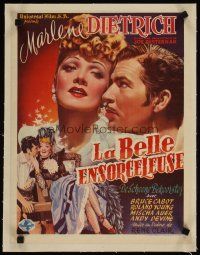 3k132 FLAME OF NEW ORLEANS linen Belgian 1945 Marlene Dietrich, Bruce Cabot, Rene Clair, different!