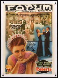 3k096 ROBERTA linen pre-War Belgian '35 pretty Irene Dunne + full-length Astaire & Rogers dancing!