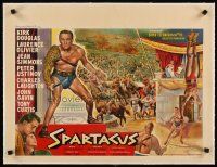 3k147 SPARTACUS linen Belgian '61 classic Stanley Kubrick & Kirk Douglas epic, different art!