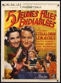 3k099 SPRING MADNESS linen pre-War Belgian '38 Maureen O'Sullivan, Lew Ayres, different image!