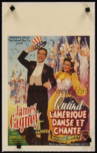 3k155 YANKEE DOODLE DANDY linen Belgian '40s different art of James Cagney as George M. Cohan!
