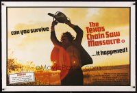 3k051 TEXAS CHAINSAW MASSACRE linen English reproduction poster R90s Tobe Hooper cult classic slasher horror!