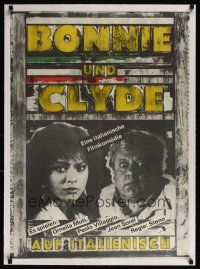 3k012 BONNIE & CLYDE ITALIAN STYLE linen East German 23x32 '82 Italian comedy directed by Steno!