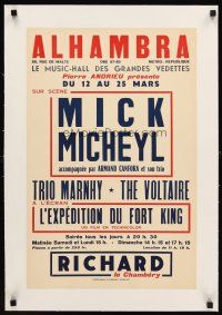 3k179 ALHAMBRA linen French stage show poster '50s musical performance + Boetticher's Seminole!