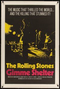 3k333 GIMME SHELTER linen int'l 1sh '71 Rolling Stones out of control rock & roll concert!