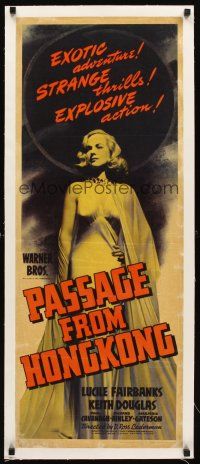 3k230 PASSAGE FROM HONG KONG linen insert '41 sexy Lucile Fairbanks, exotic, strange, explosive!