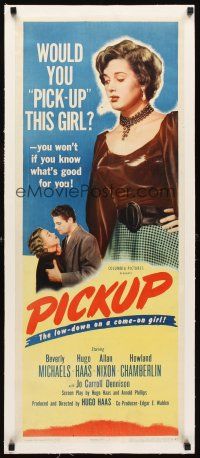 3k231 PICKUP linen insert '51 you won't pick up Beverly Michaels if you know what's good for you!