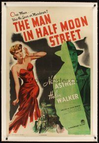 3k406 MAN IN HALF MOON STREET linen 1sh '44 120 year-old scientist needs new glands to stay alive!