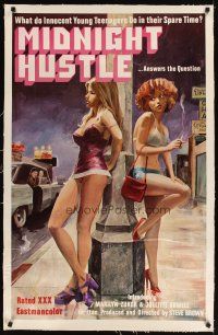 3k415 MIDNIGHT HUSTLE linen 1sh '78 what innocent young teens do in their spare time, great art!