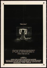 3k448 POLTERGEIST linen style B 1sh '82 Tobe Hooper, Steven Spielberg, the first real ghost story!