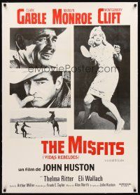 3k032 MISFITS linen Spanish R80s Clark Gable, sexy Marilyn Monroe, Montgomery Clift, John Huston