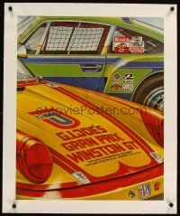 3k222 G.I. JOE'S GRAN PRIX WINSTON GT linen 23x28 special poster '79 cool race car art by McIntire!