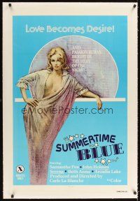 3k500 SUMMERTIME BLUE linen 1sh '78 love becomes desire & passion burns in the heat of the night!