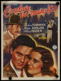 3m316 GOLDEN BOY Belgian '40s William Holden's debut movie, boxing, Barbara Stanwyck!