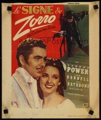 3m322 MARK OF ZORRO Belgian '40s Tyrone Power with young Linda Darnell & in costume!