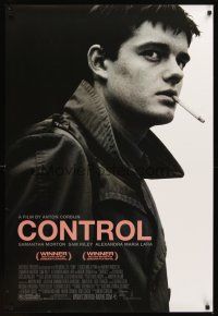 3m065 CONTROL DS 1sh '07 biography of Joy Division's lead singer Ian Curtis, full-length & smoking!